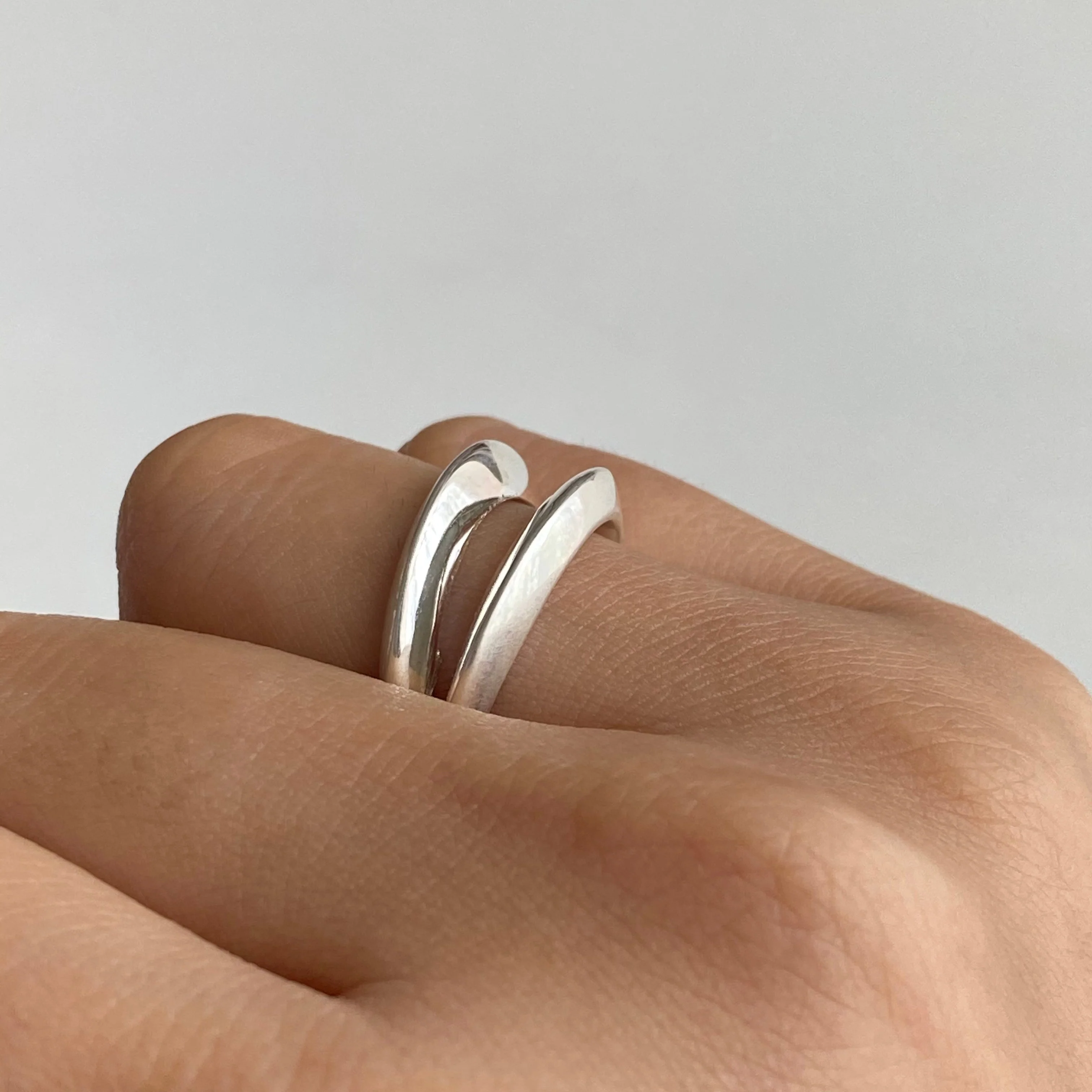 Sterling Silver Two Line Ring - Image 4