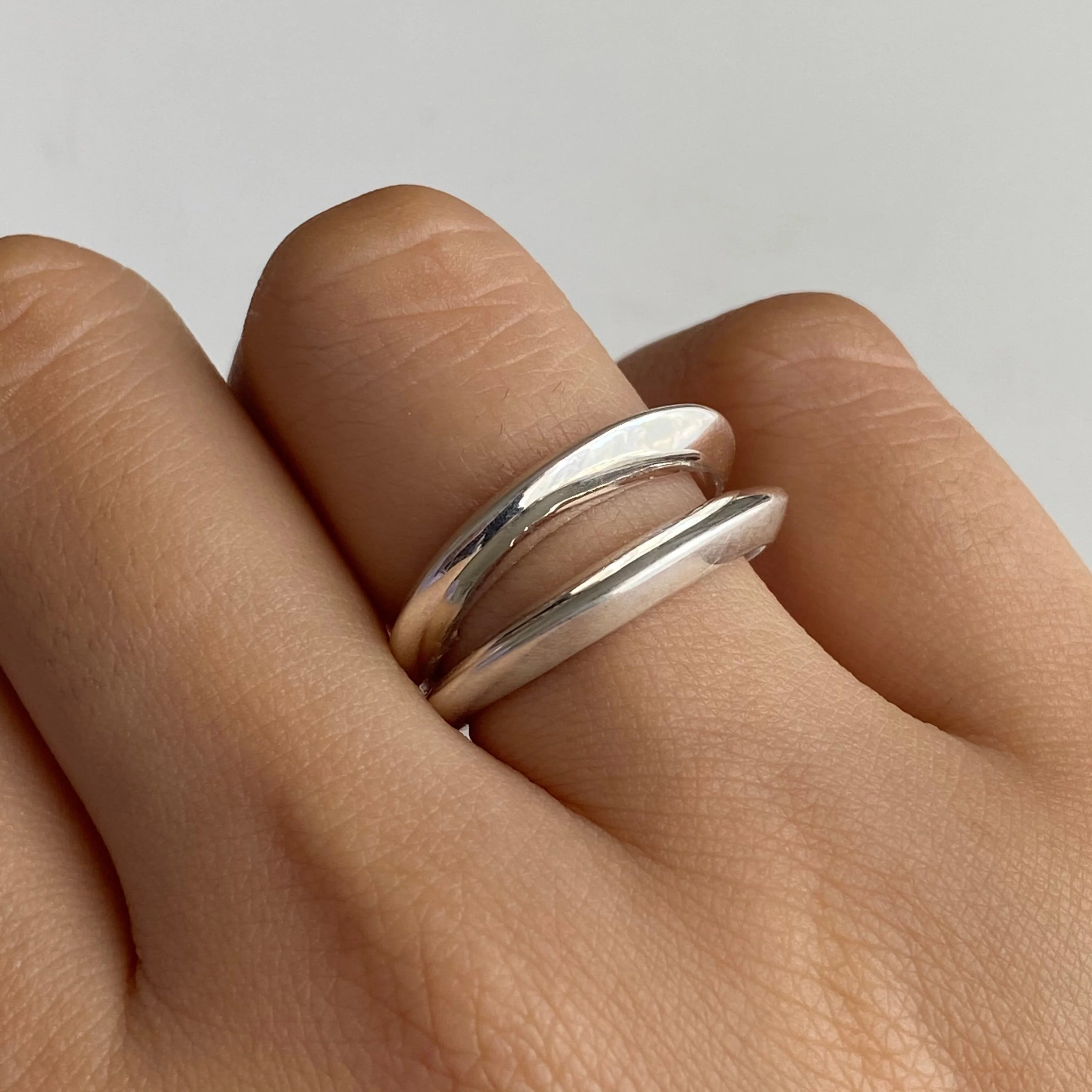 Sterling Silver Two Line Ring - Image 5