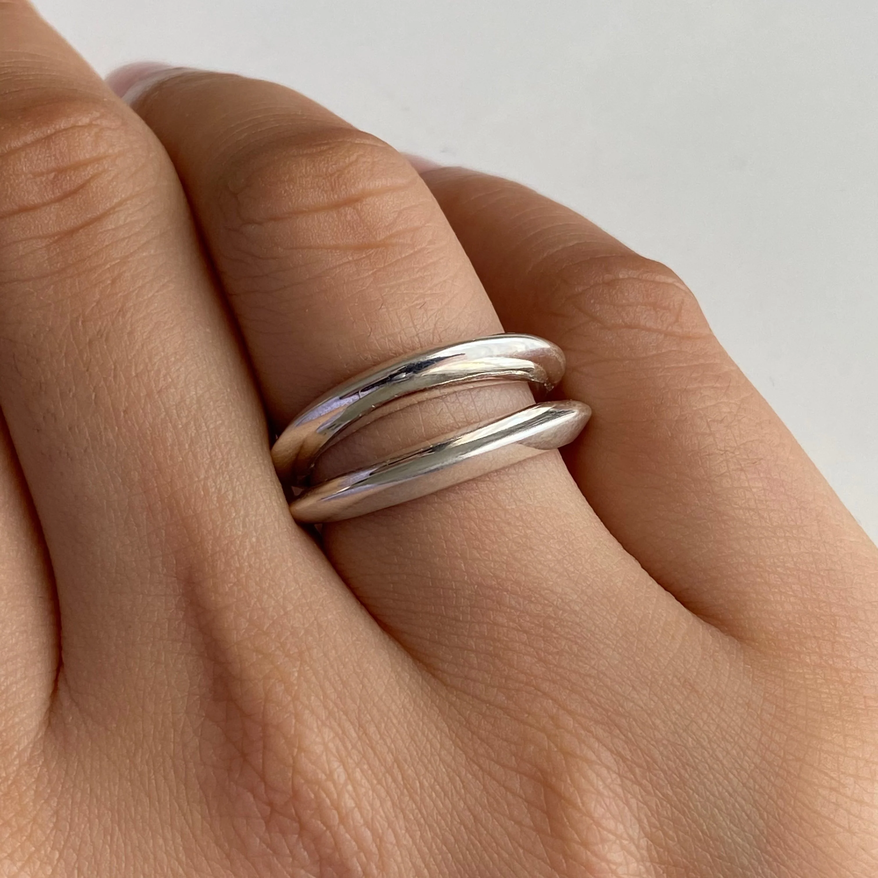 Sterling Silver Two Line Ring - Image 6
