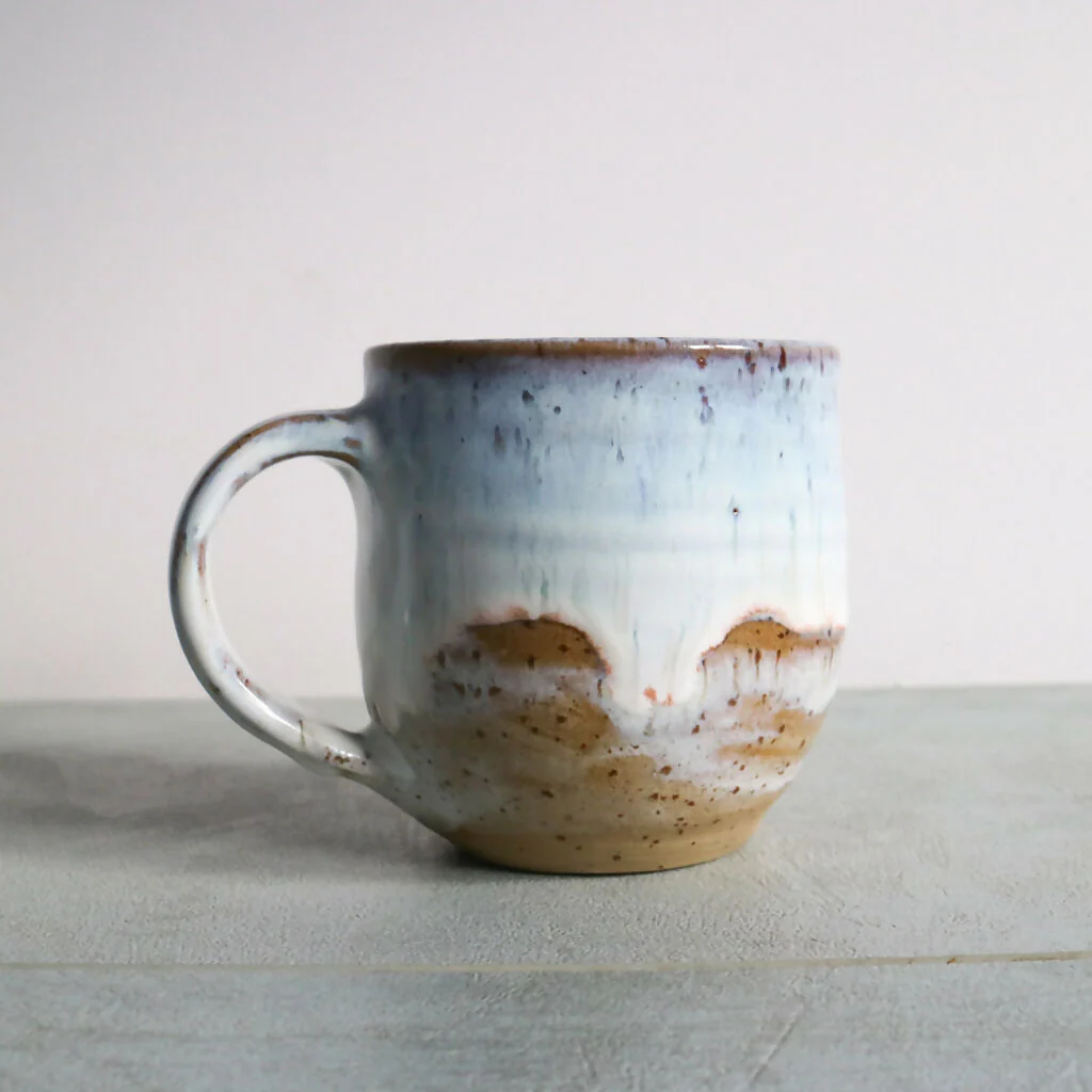 Handmade Stoneware Mug with Marshmallow White Glaze - Image 4