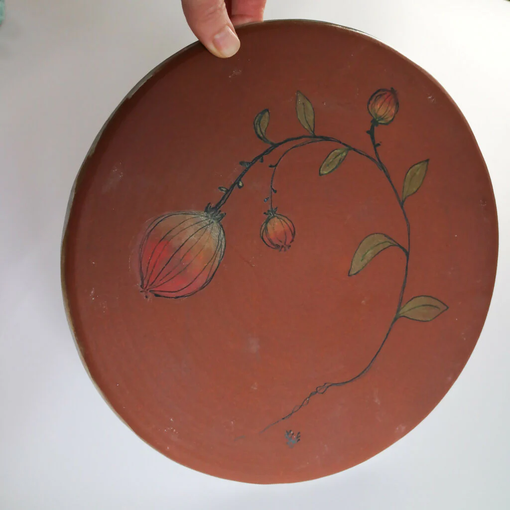 Stoneware Plate in Botanical Design - Image 10