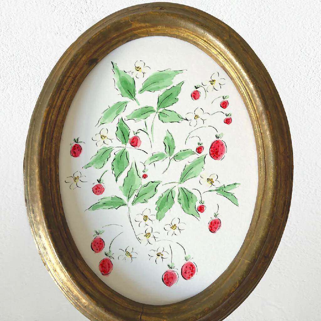 'Strawberries' Framed Original Painting - Image 2