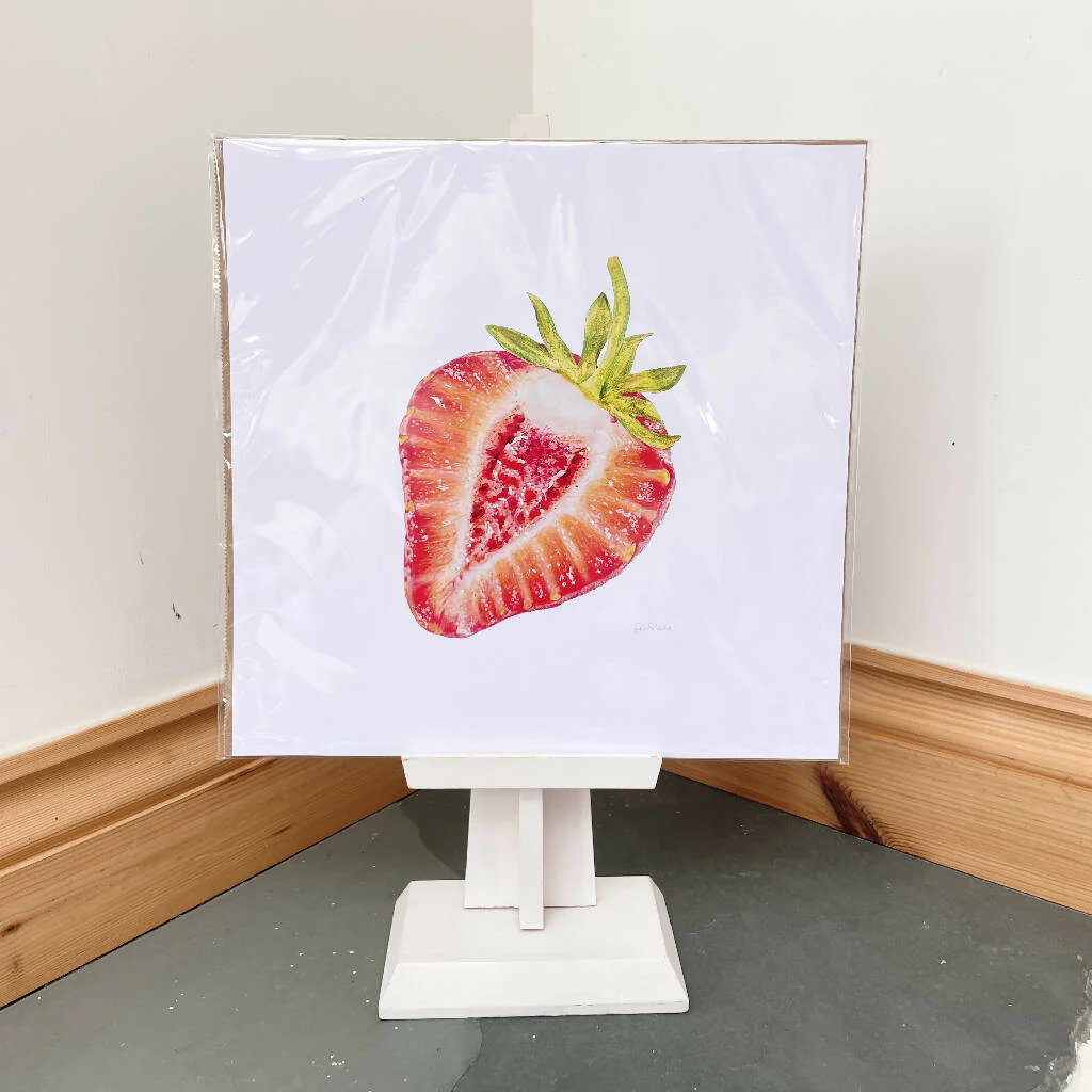 Strawberry A3 Print By Cornish Artist Saskia