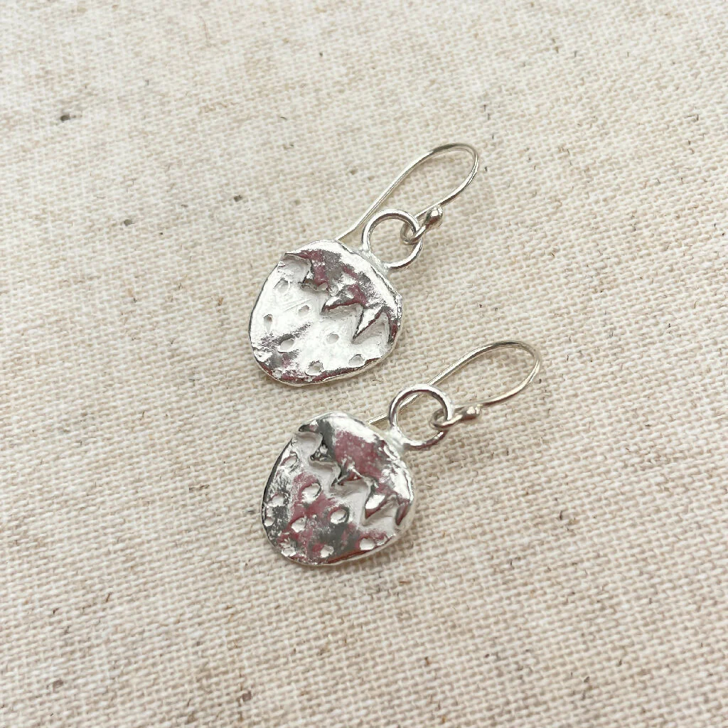 Strawberry Sterling Silver Earrings - Image 2