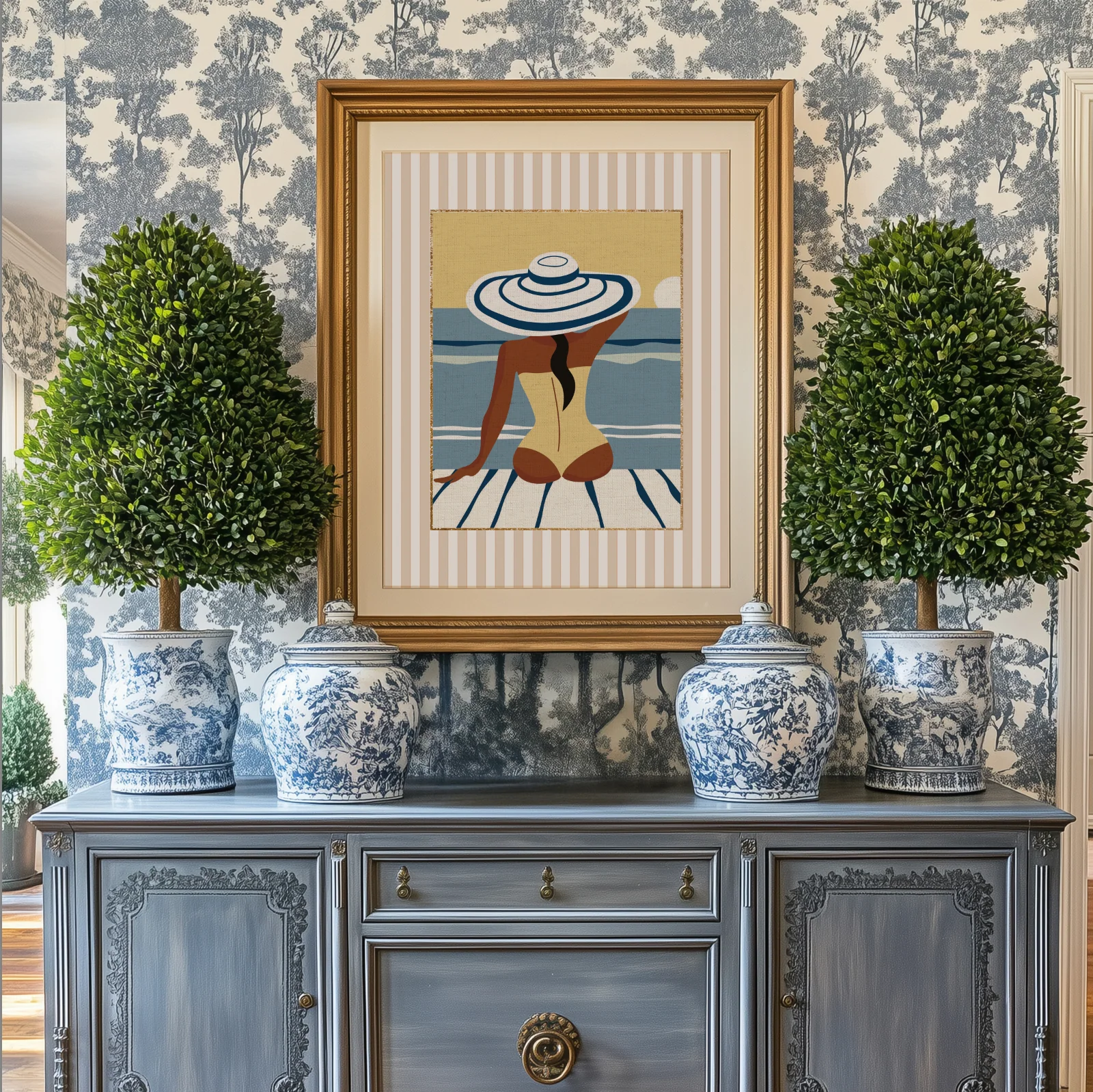 Summer Prints Gallery Set of 3 Cote d' Azur Artwork Beach House Collection - Image 8