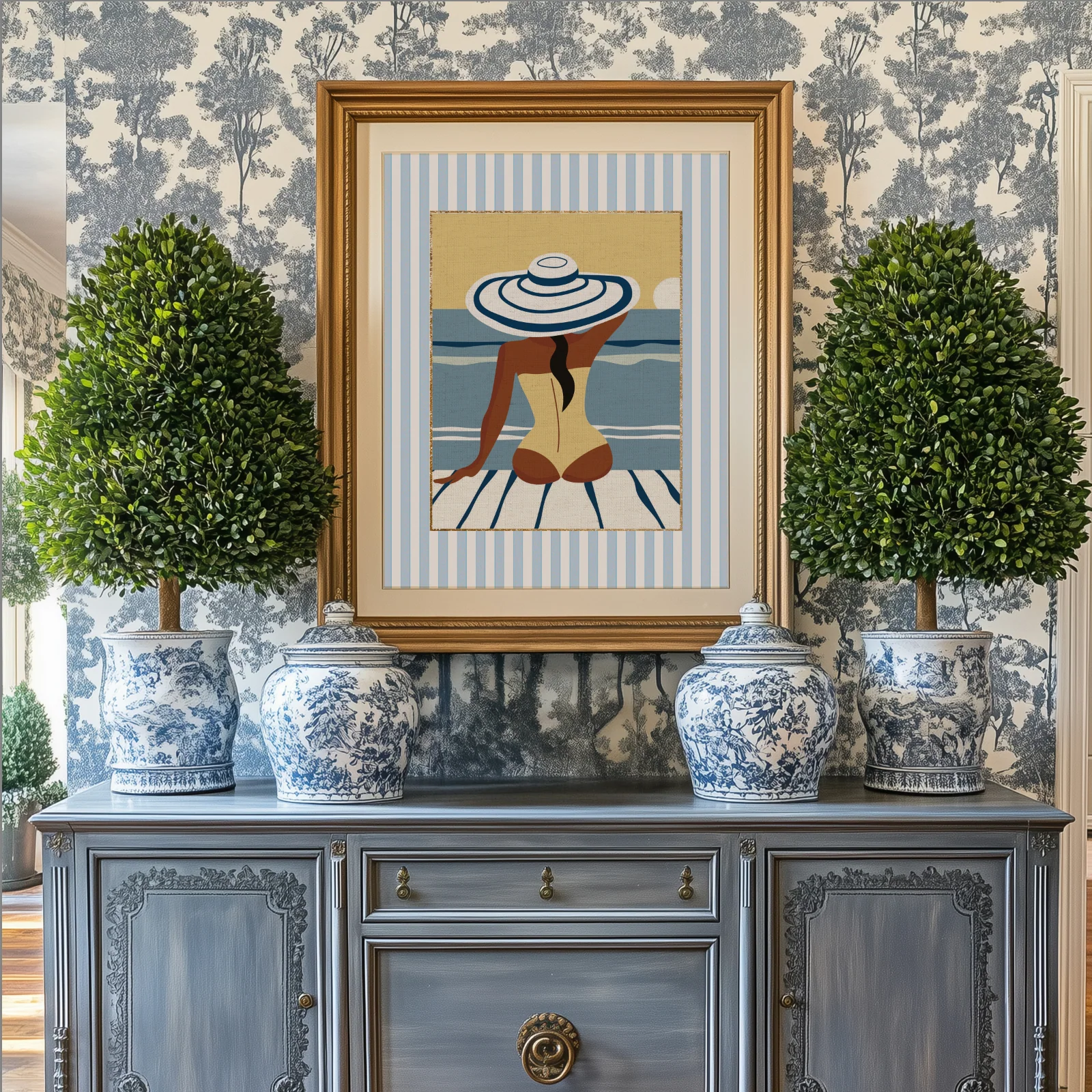 Summer Prints Gallery Set of 3 Cote d' Azur Artwork Beach House Collection - Image 12