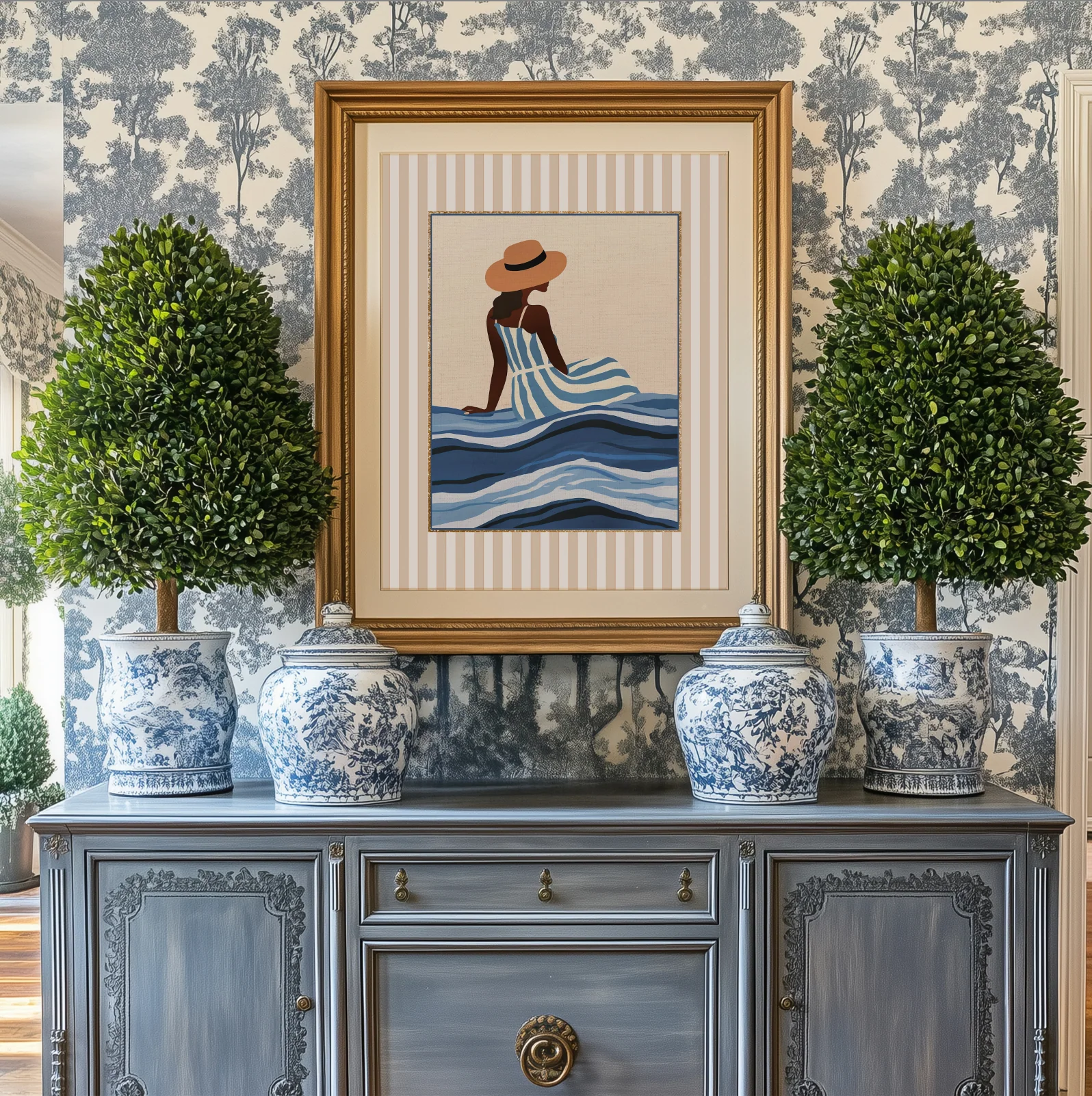 Summer Prints Gallery Set of 3 Cote d' Azur Artwork Beach House Collection - Image 9