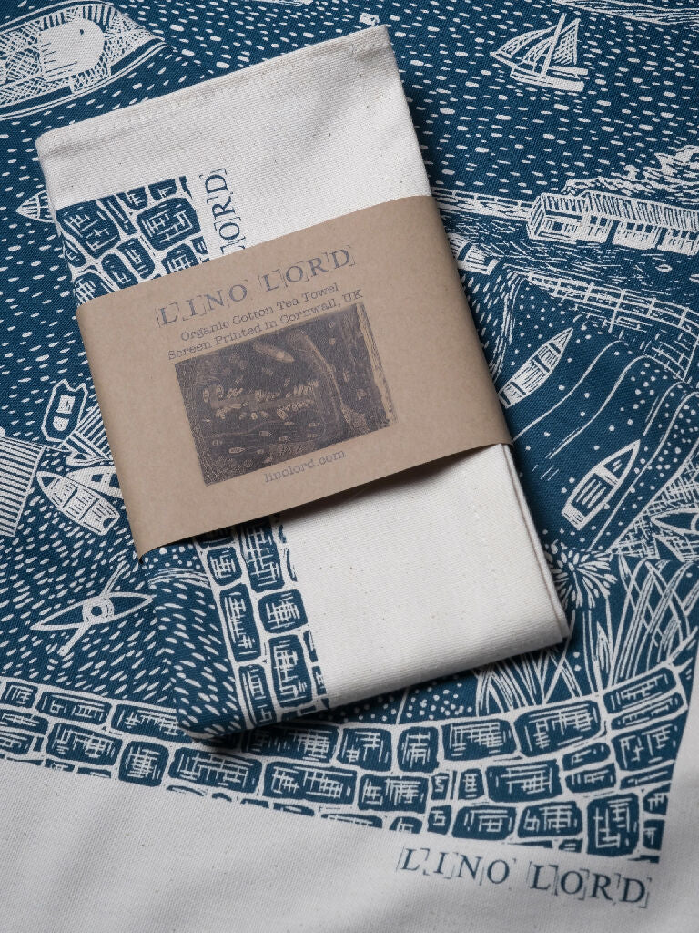 Summer St Mawes Organic Cotton Tea Towel - Image 2