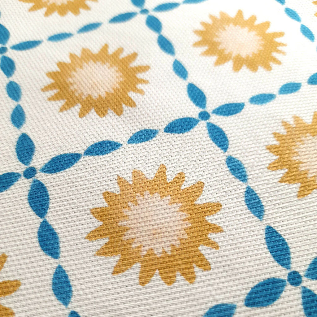 Sunburst Organic Cotton Tea Towel in Blue - Image 3