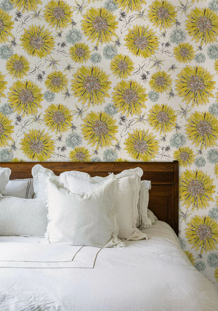 Sunflower and Flora Sustainable Wallpaper - Image 3
