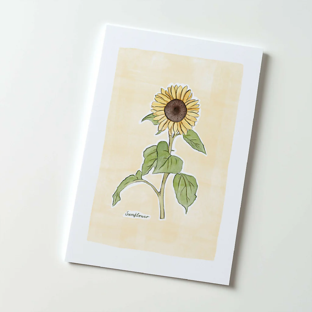 Sunflower Flower Illustration Print - Image 2