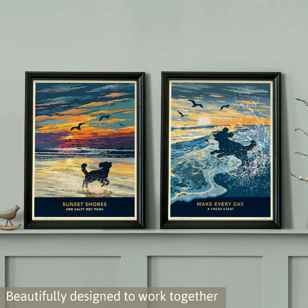COCKAPOO 'SUNSET ON THE BEACH' LIMITED EDITION ART PRINT - Image 10