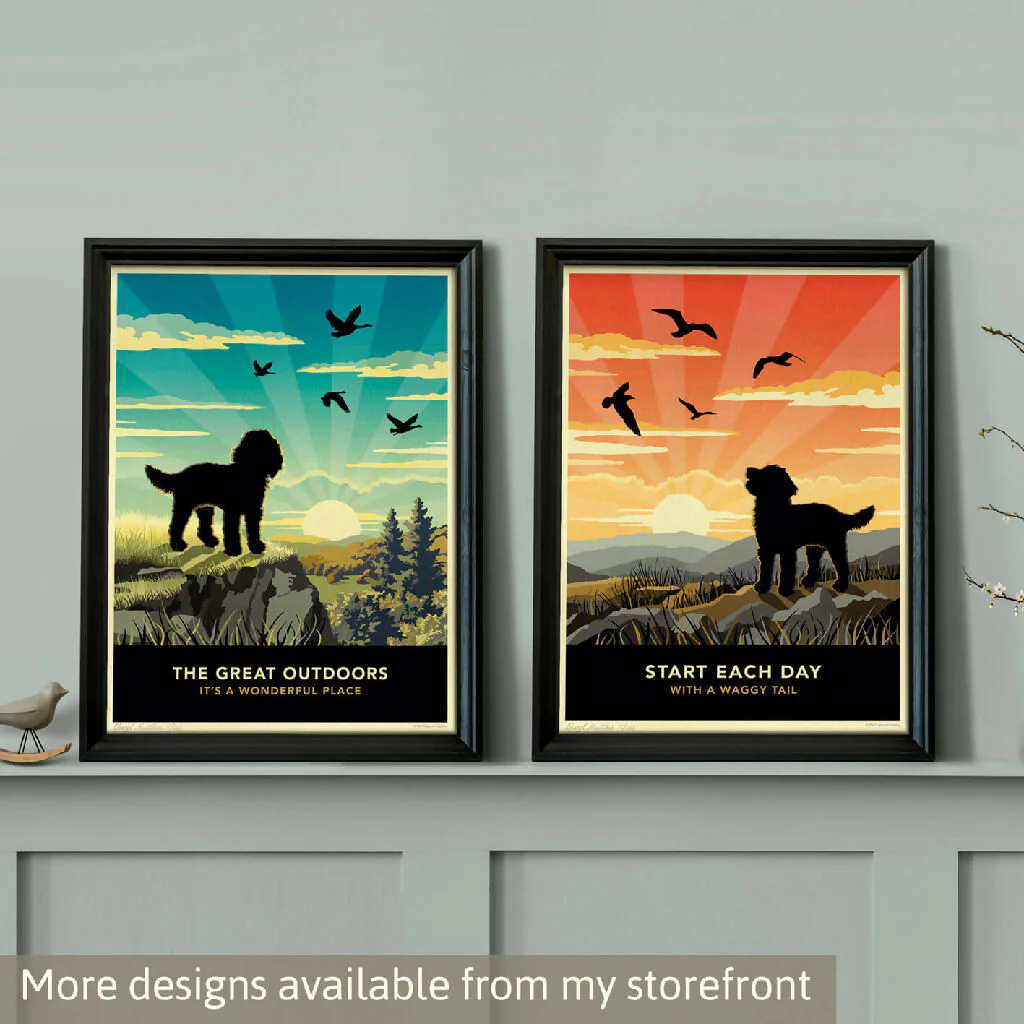 COCKAPOO 'SUNSET ON THE BEACH' LIMITED EDITION ART PRINT - Image 13