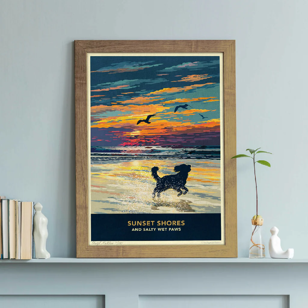 COCKAPOO 'SUNSET ON THE BEACH' LIMITED EDITION ART PRINT - Image 4