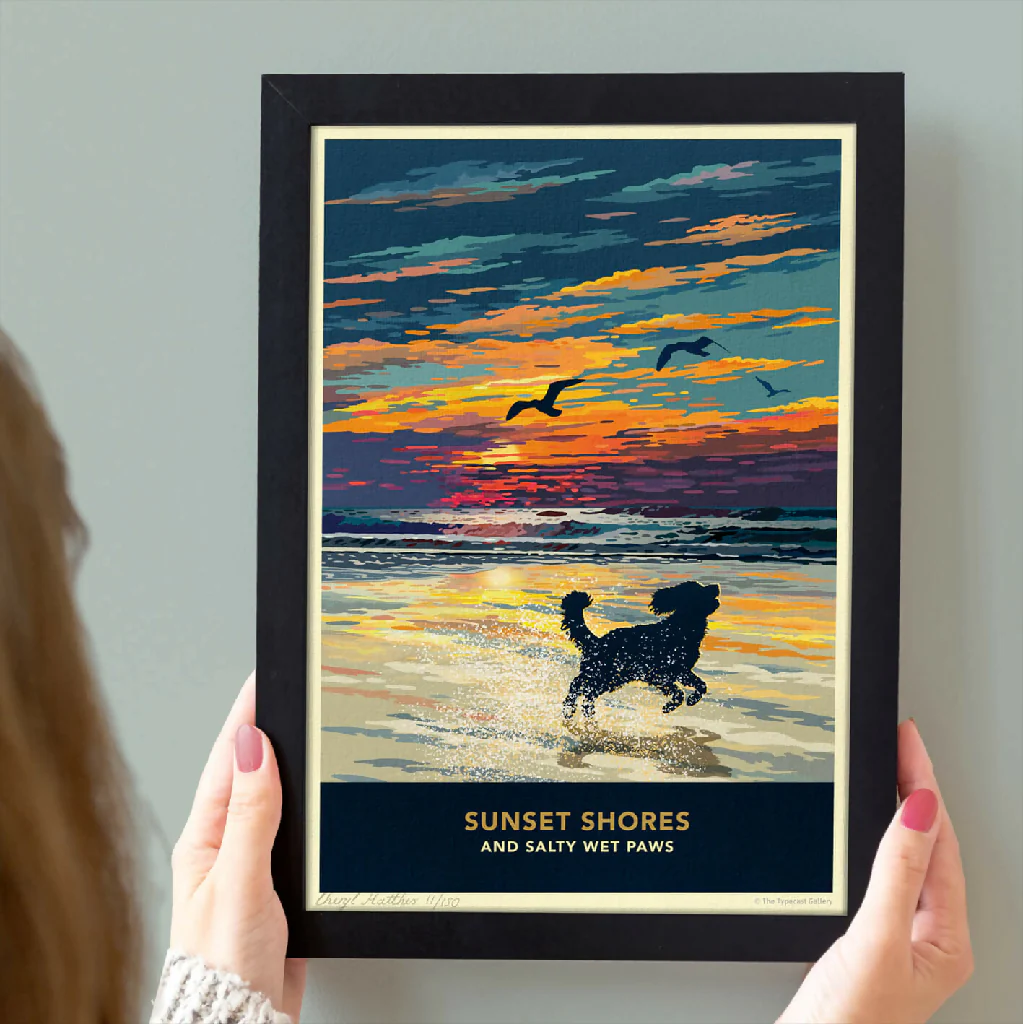COCKAPOO 'SUNSET ON THE BEACH' LIMITED EDITION ART PRINT - Image 5
