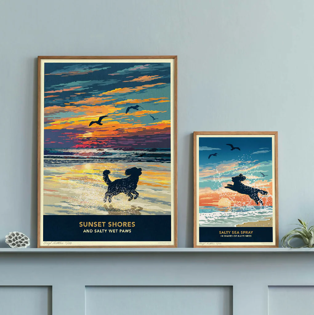 COCKAPOO 'SUNSET ON THE BEACH' LIMITED EDITION ART PRINT - Image 6