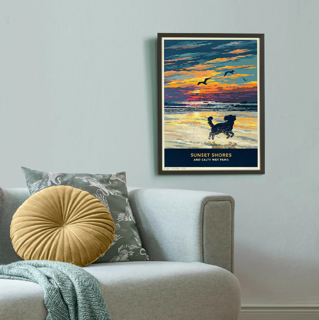 COCKAPOO 'SUNSET ON THE BEACH' LIMITED EDITION ART PRINT - Image 9