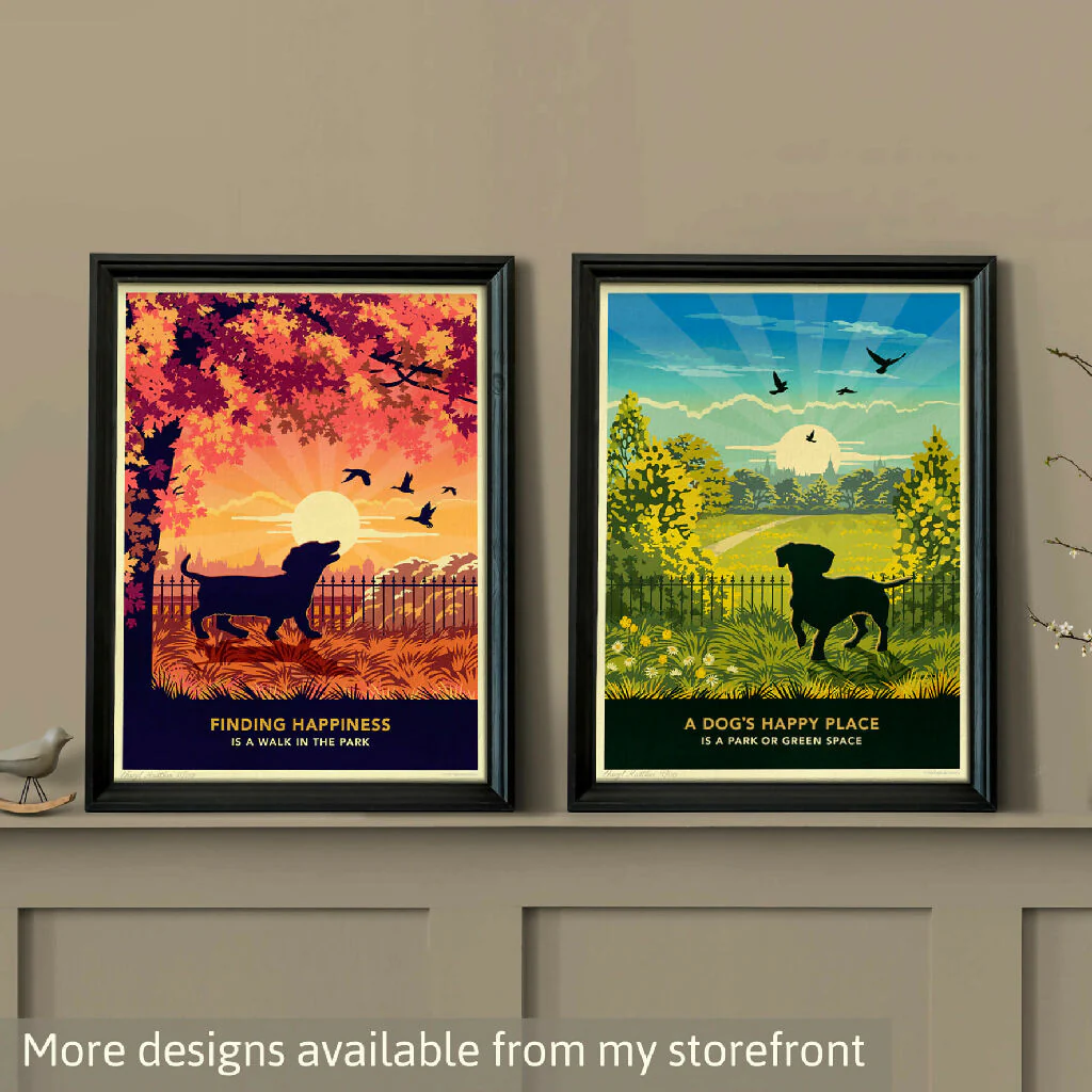 DACHSHUND 'SUNSET ON THE BEACH' LIMITED EDITION ART PRINT - Image 9
