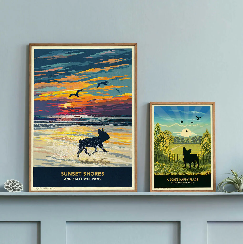 FRENCH BULLDOG 'SUNSET ON THE BEACH' LIMITED EDITION ART PRINT - Image 5