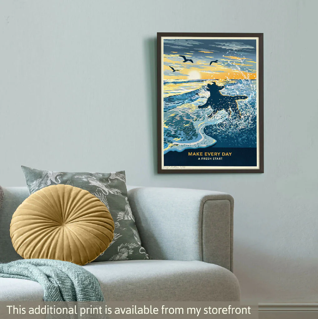 LABRADOR 'SUNSET ON THE BEACH' LIMITED EDITION ART PRINT - Image 10