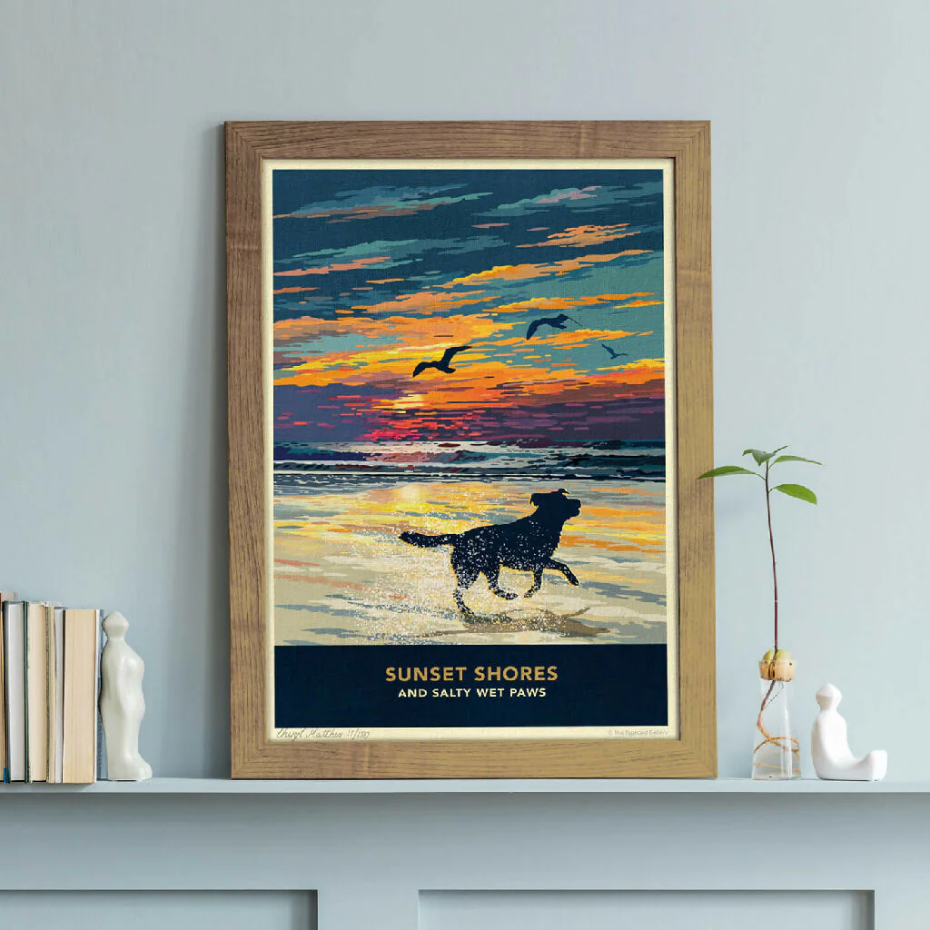 LABRADOR 'SUNSET ON THE BEACH' LIMITED EDITION ART PRINT - Image 4