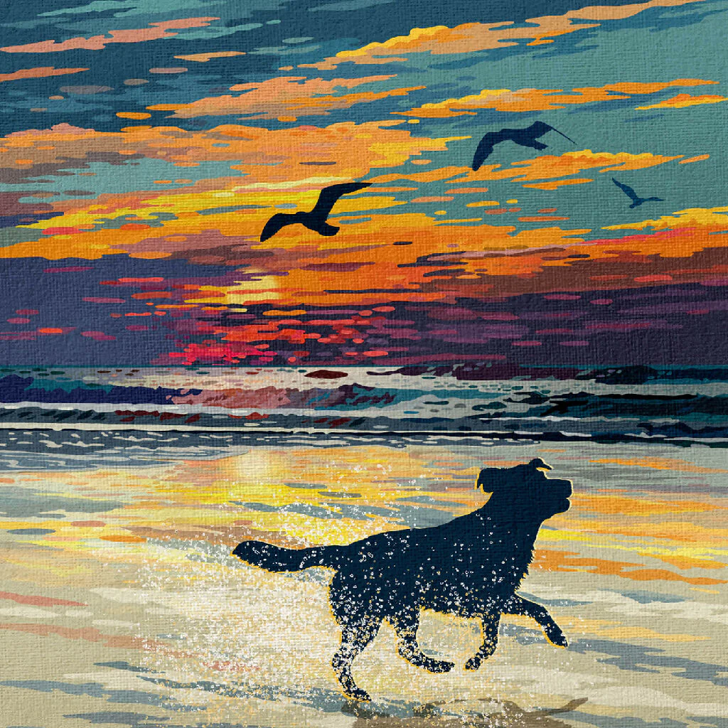 LABRADOR 'SUNSET ON THE BEACH' LIMITED EDITION ART PRINT - Image 8
