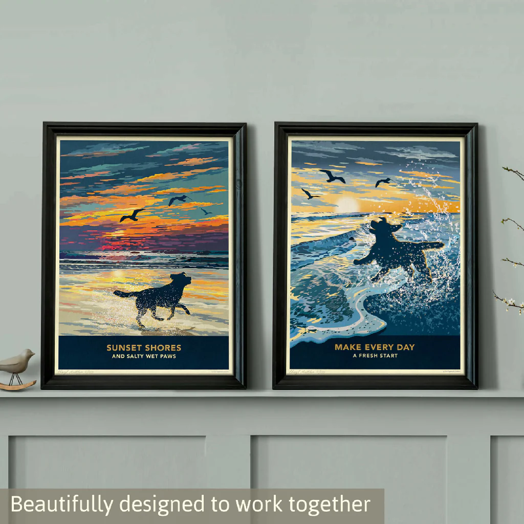 LABRADOR 'SUNSET ON THE BEACH' LIMITED EDITION ART PRINT - Image 9