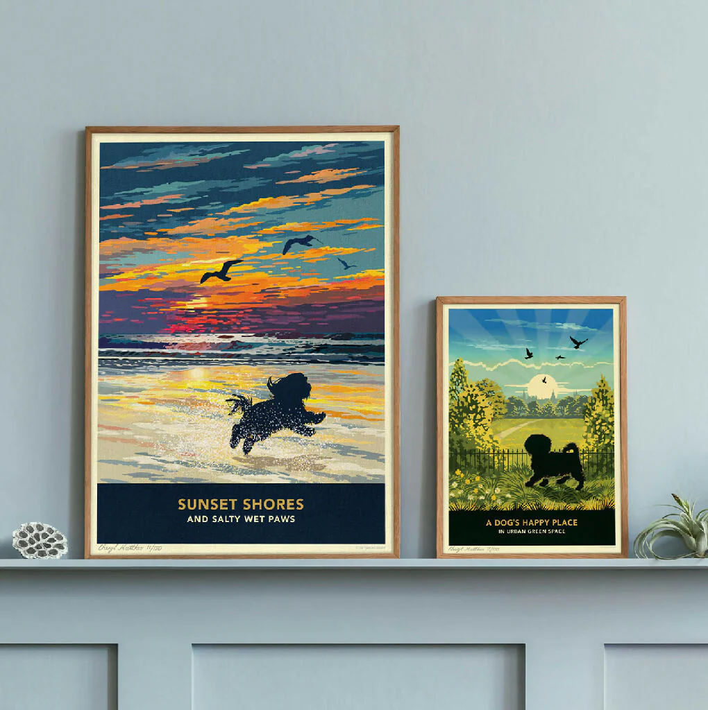 SHIH TZU 'SUNSET ON THE BEACH' LIMITED EDITION ART PRINT - Image 5