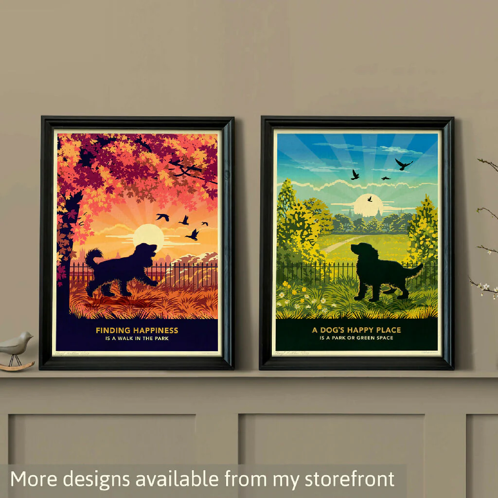 SPANIEL 'SUNSET ON THE BEACH' LIMITED EDITION ART PRINT - Image 14