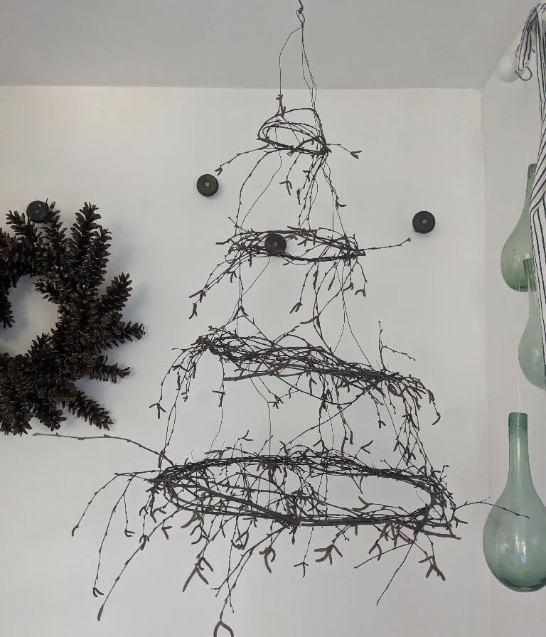Suspended Birch Branch Tier Wreath