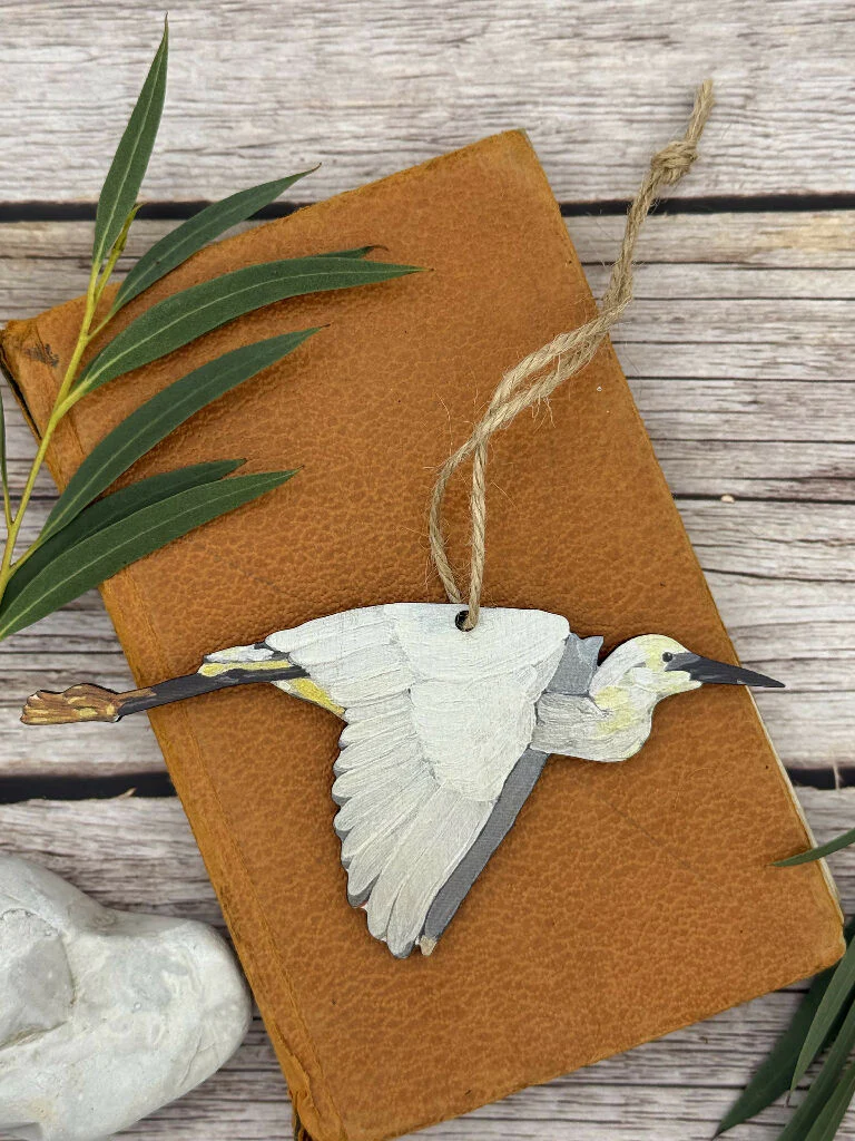 Sustainable Little Egret Decoration