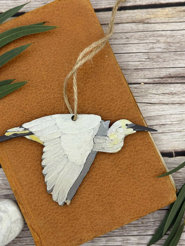 Sustainable Little Egret Decoration - Image 2