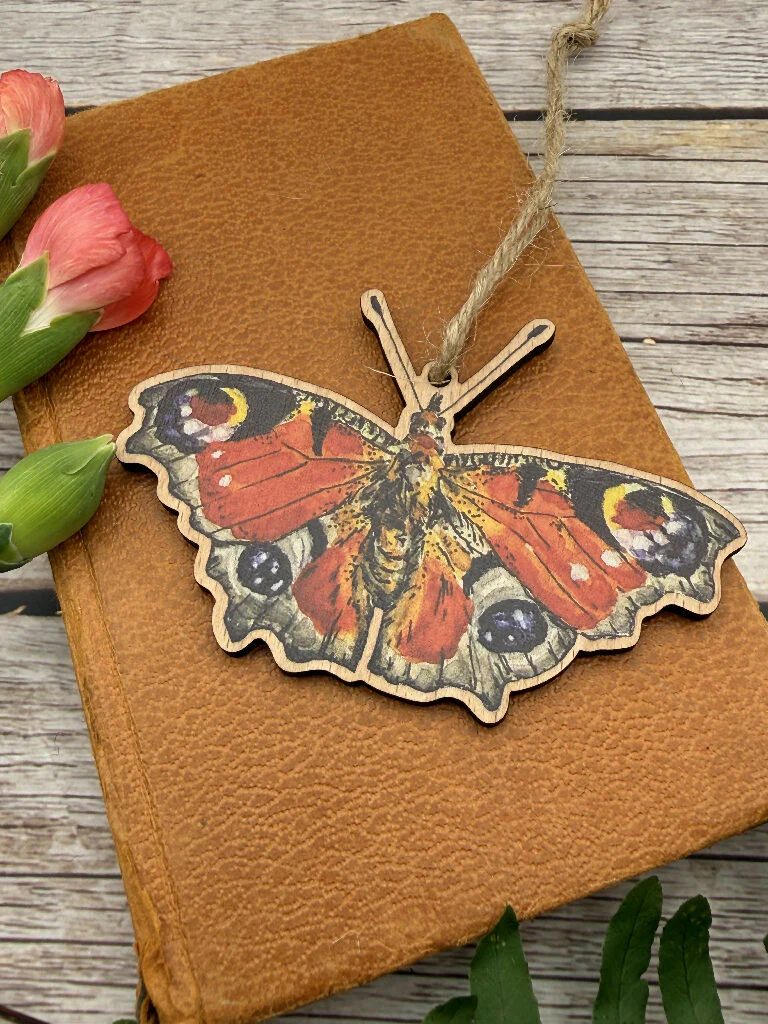Sustainable Peacock Butterfly Decoration - Image 4