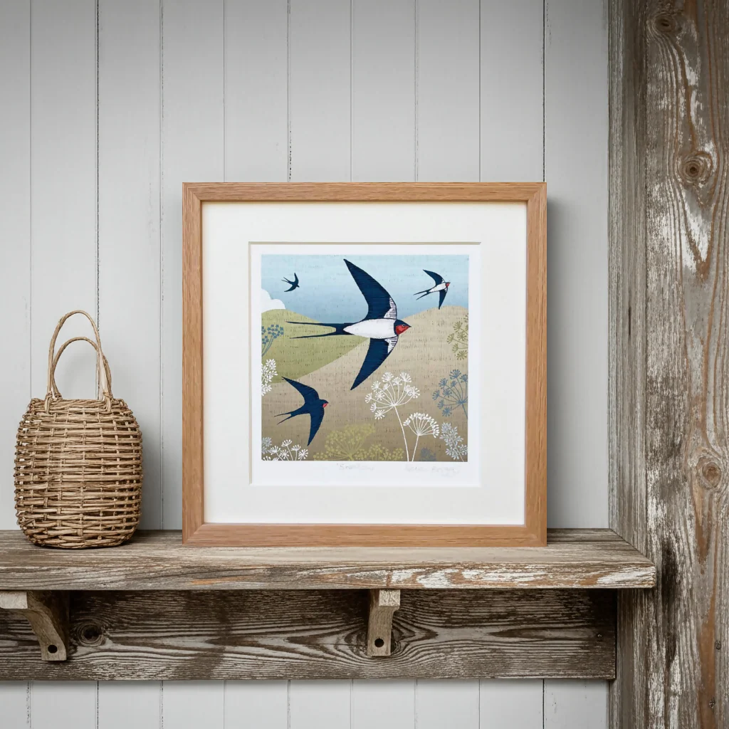 Swallow -Signed and mounted Giclée Art Print - Image 2