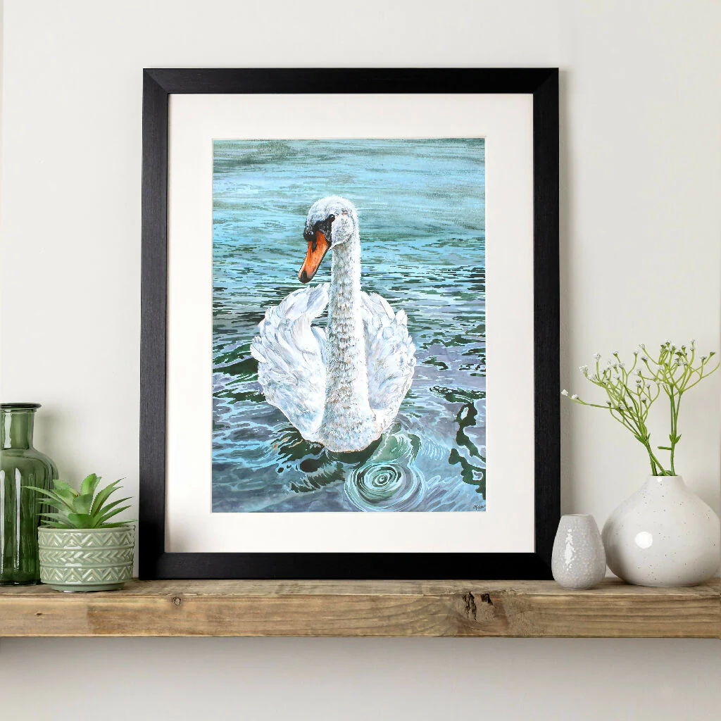 Swan Limited Edition Print 'Grace' | Jina Gelder Illustration