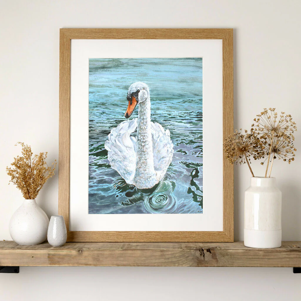 Swan Limited Edition Print 'Grace' | Jina Gelder Illustration - Image 2