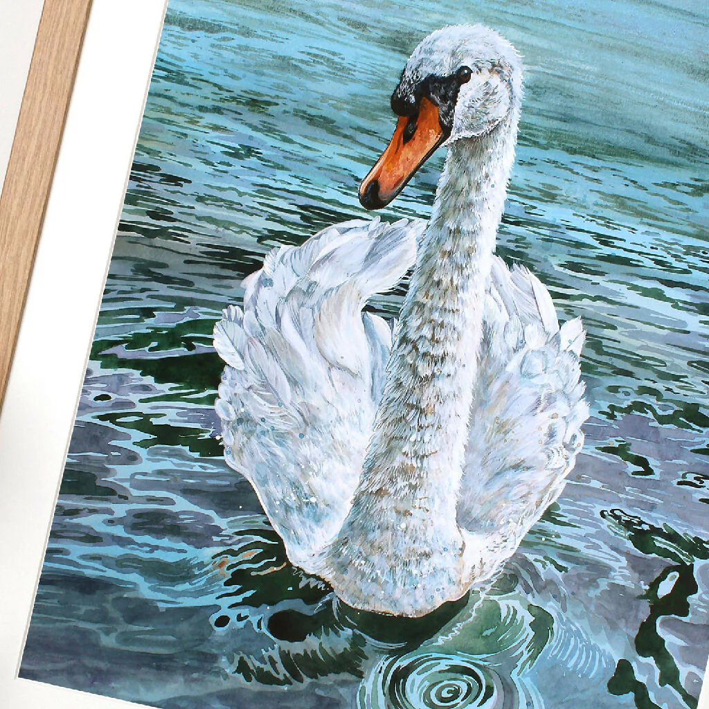 Swan Limited Edition Print 'Grace' | Jina Gelder Illustration - Image 3