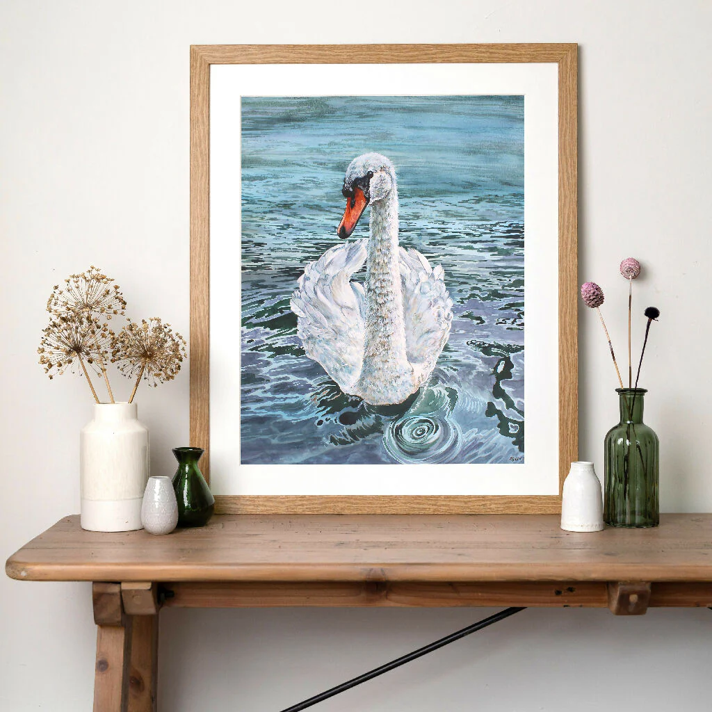 Swan Limited Edition Print 'Grace' | Jina Gelder Illustration - Image 4