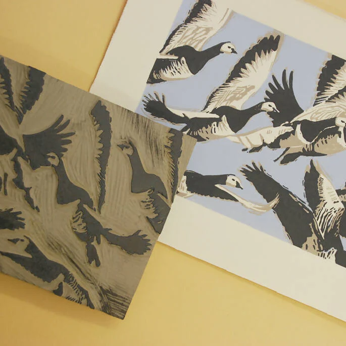 Taking Flight - Limited Edition - Original Linocut Print - Image 3