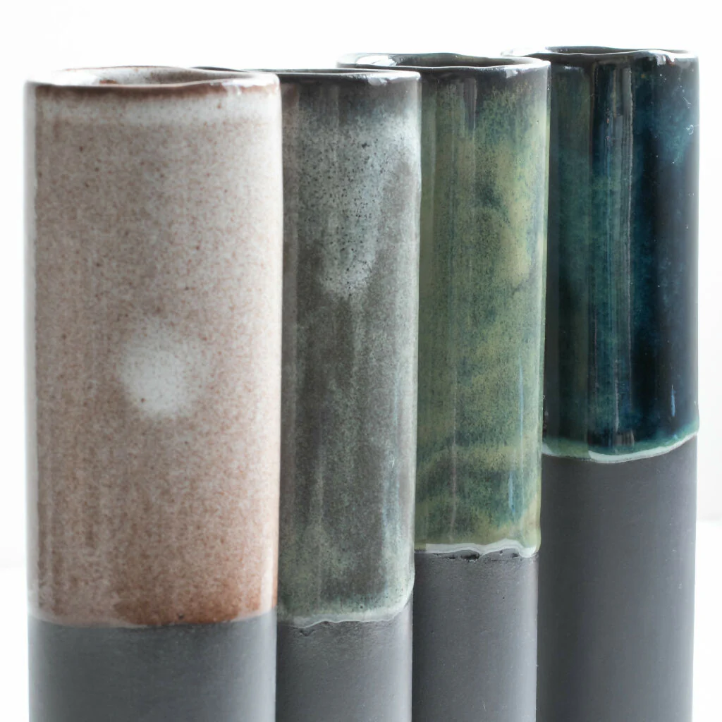 Tall Black Stoneware Vase - Image 6