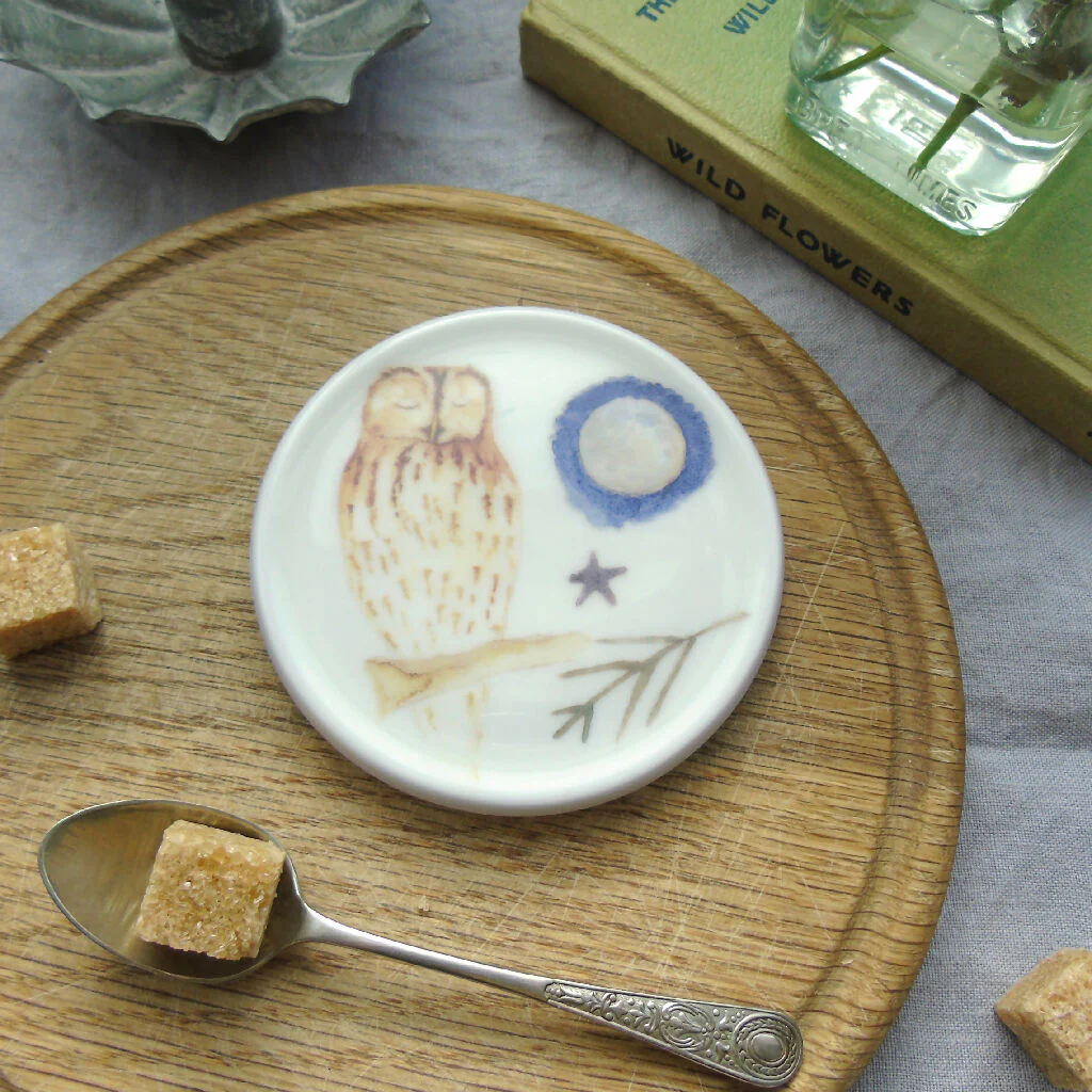 Tawny Owl Fine Bone China Coaster - Image 3