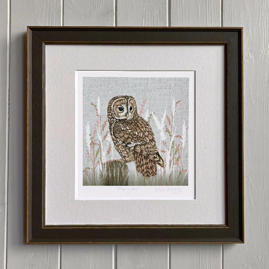Tawny Owl -Signed and mounted Giclée Art Print - Image 2