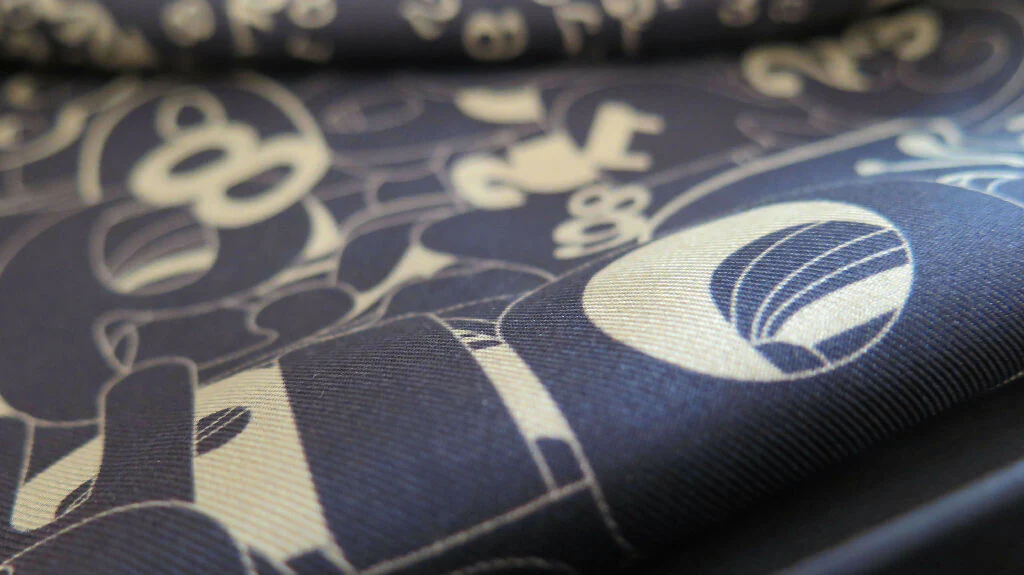 Hand Rolled Silk Scarf | Pure Silk Twill | The Gold Code 2 - Image 10