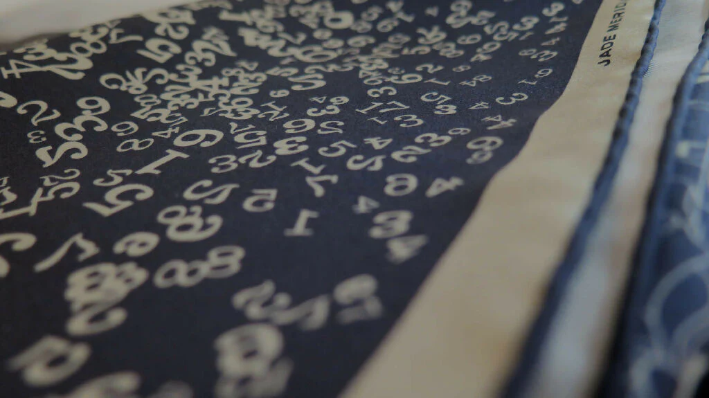 Hand Rolled Silk Scarf | Pure Silk Twill | The Gold Code 2 - Image 15