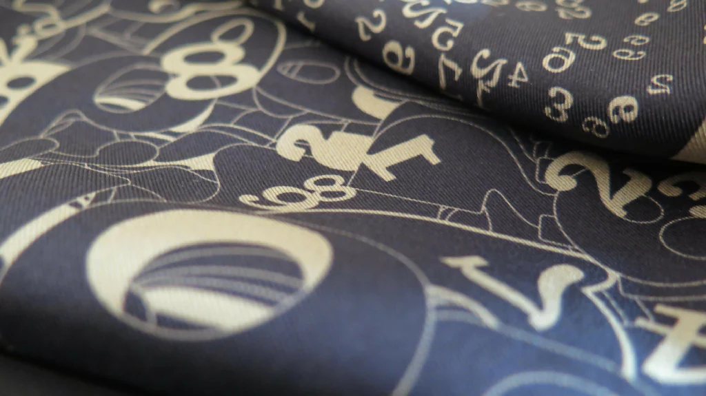 Hand Rolled Silk Scarf | Pure Silk Twill | The Gold Code 2 - Image 4