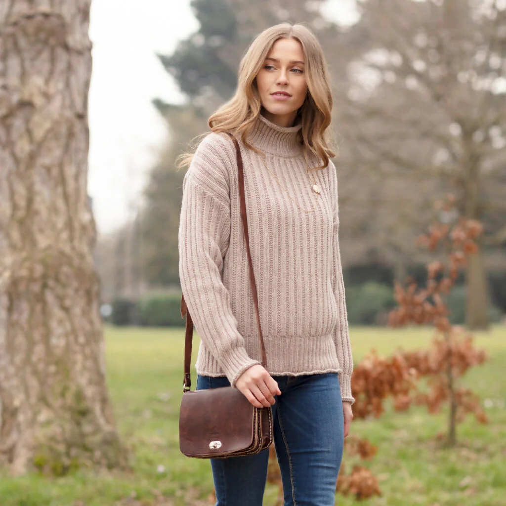 The Kenitra Cross-Body Bag in Dark Brown