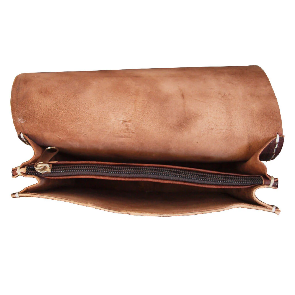 The Kenitra Cross-Body Bag in Dark Brown - Image 3
