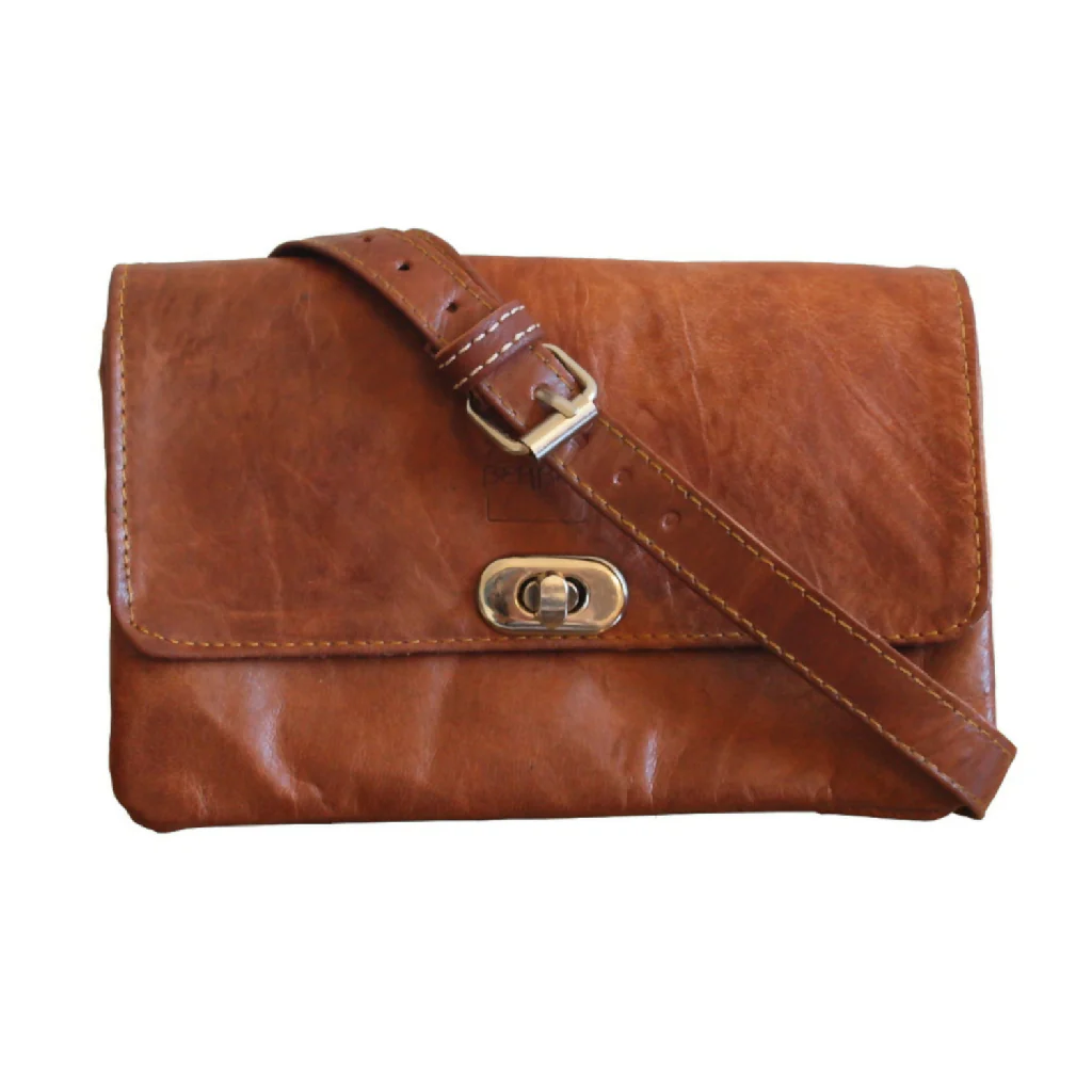 The Kenitra Soft Cross-Body Bag in Tan - Image 2