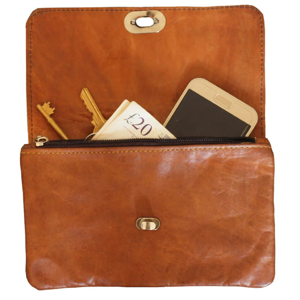 The Kenitra Soft Cross-Body Bag in Tan - Image 3