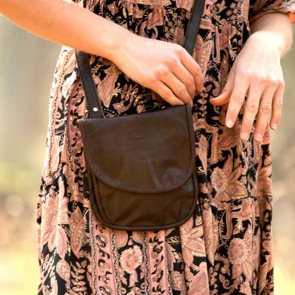 The Kenitra Travel Pouch in Dark Brown
